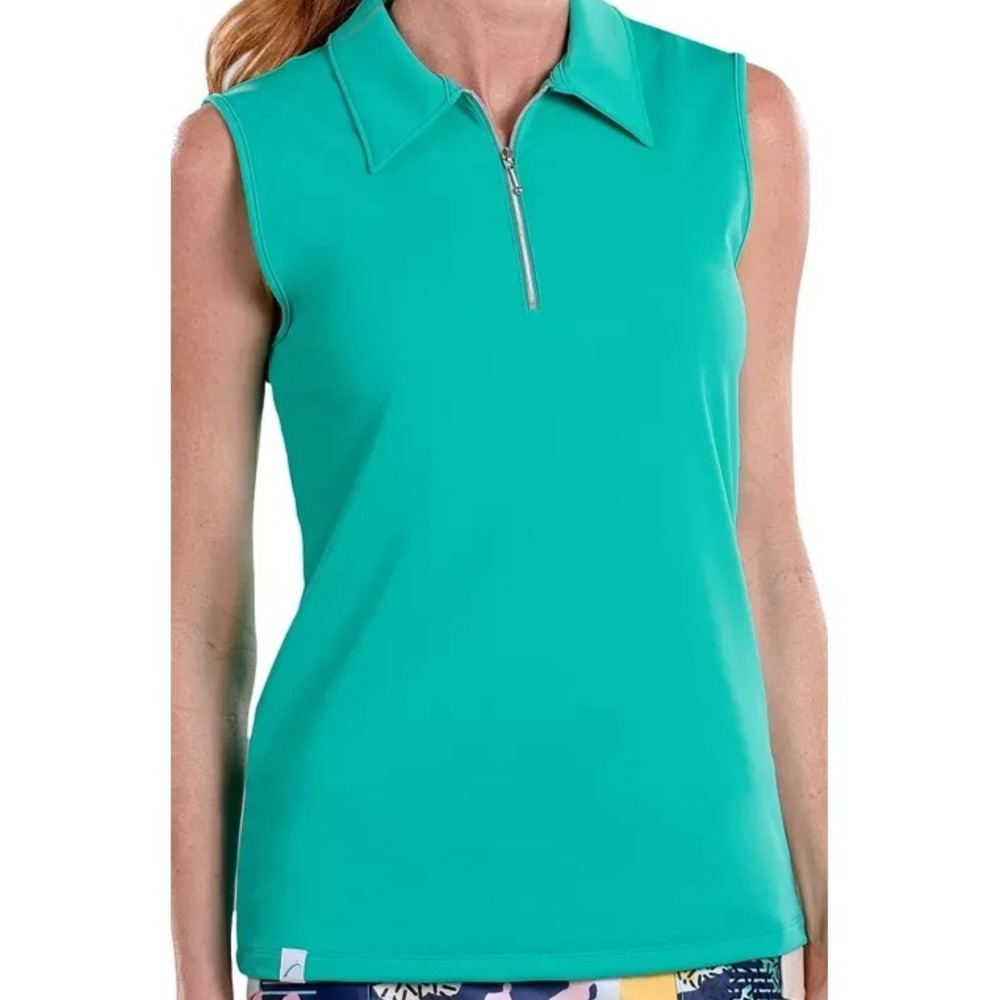 Swingdish Cleo Sleeveless Golf Polo Women's S Green NWOT
